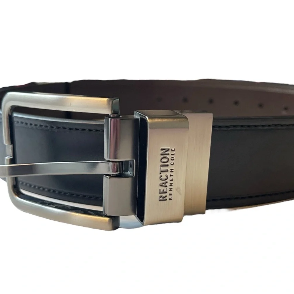 Men’s Kenneth Cole Reaction Reversible Black/Brown Faux Leather Belt